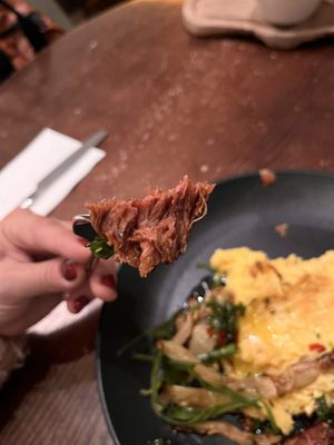 Steak texture  at Wulf & Lamb Chelsea in London