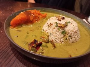 Green curry at Wulf & Lamb Chelsea in London