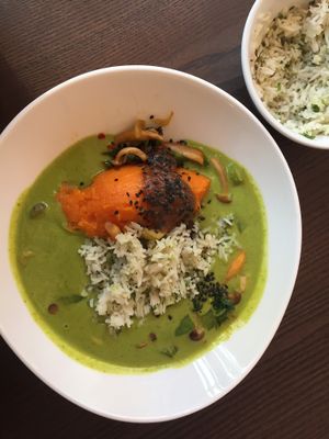 amazingly delicious green curry at Wulf & Lamb Chelsea in London