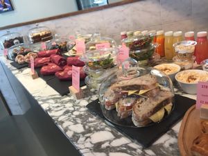the gorgeous counter at Wulf & Lamb Chelsea in London