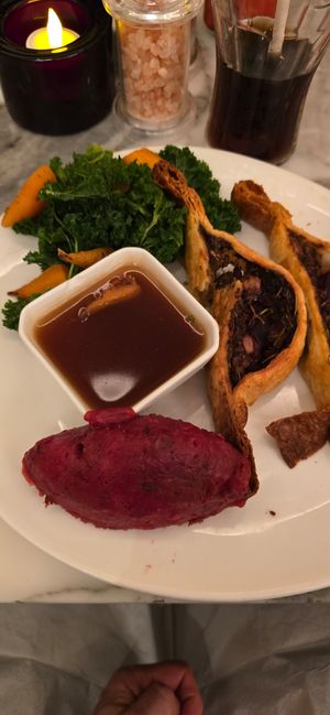 Beet wellington at Wulf & Lamb Chelsea in London