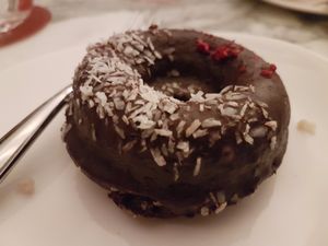 I recently visited Wolf and Lamb for the first time and got to try a selection of their desserts. The doughnuts, I think, were gluten free and had a soft, crumbly texture to them. I quite liked that, tasted different from the regular deep-fried ones, though. at Wulf & Lamb Chelsea in London
