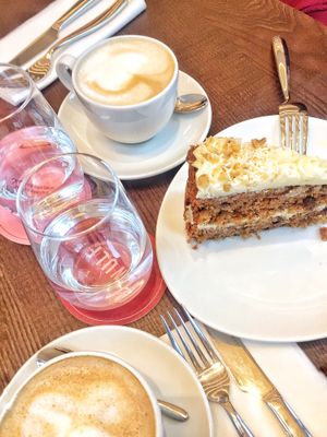 Carrot cake at Wulf & Lamb Chelsea in London