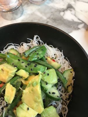 Rice noodle salad - very noodle based could have done with more toppings  at Wulf & Lamb Chelsea in London