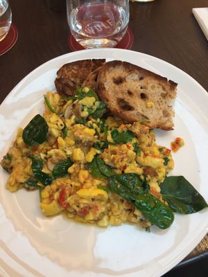 Scrambled ackee  at Wulf & Lamb Chelsea in London
