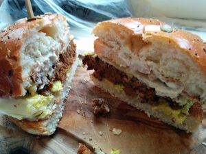 Seitan Burger at Wulf & Lamb Chelsea in London