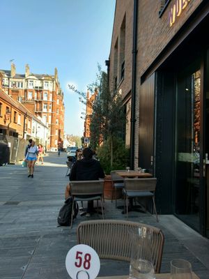 outside seating at Wulf & Lamb Chelsea in London