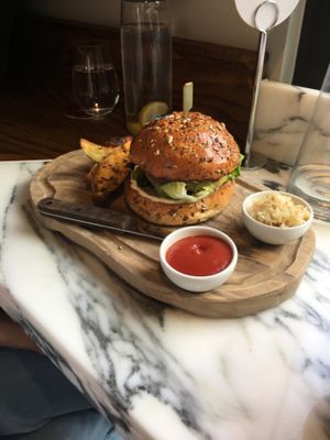 Wulf burger at Wulf & Lamb Chelsea in London