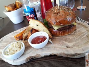 Wulf burger at Wulf & Lamb Chelsea in London