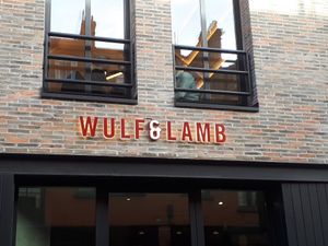 Entrance in vegan paradise at Wulf & Lamb Chelsea in London