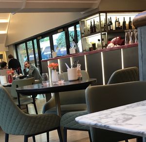 Interior upstairs at Wulf & Lamb Chelsea in London