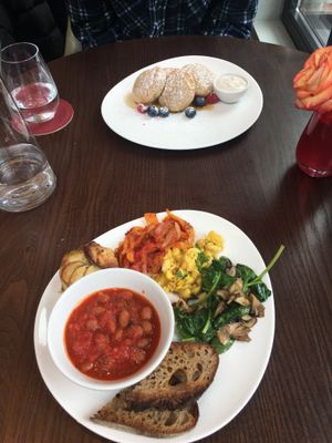 Full Wulf Breakfast and Pancakes at Wulf & Lamb Chelsea in London