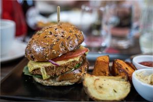 Chilli burger  at Wulf & Lamb Chelsea in London