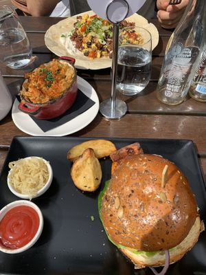 Burger, Open Burrito at Wulf & Lamb Chelsea in London