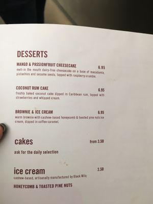 The new dessert menu - no more tiramisu, but delicious options   at Wulf & Lamb Chelsea in London