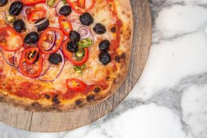 Pizza at Wulf & Lamb Chelsea in London