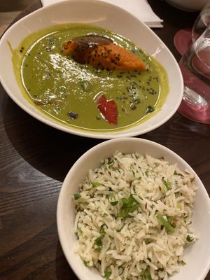 Thai green sweet potato curry  at Wulf & Lamb Chelsea in London