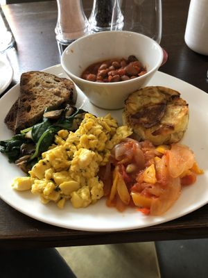 Breakfast plate  at Wulf & Lamb Chelsea in London