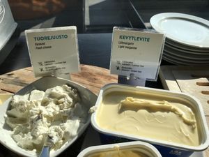 Lactose-free cheese and margarine at Scandic Simonkenttä in Helsinki