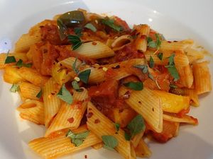 Veganised version of Pasta Arrabiata  at Hard Rock Cafe - Orchard in Central Singapore