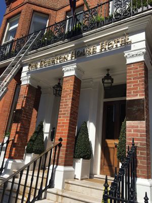 Outside of the hotel at The Egerton House Hotel in South West London