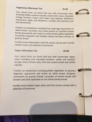Menu at The Egerton House Hotel in South West London