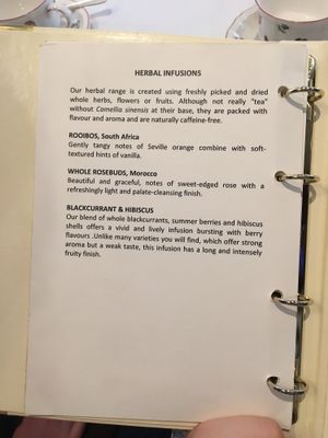 Menu at The Egerton House Hotel in South West London