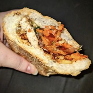 Mixed vegan meat Bahn Mi at La Panella in Preston