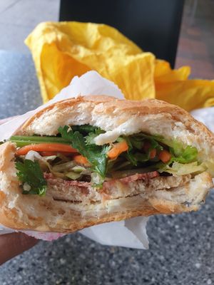 Bacon and ham banh mi $9.00 at La Panella in Preston
