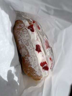 Cream donut/ long John   at La Panella in Preston