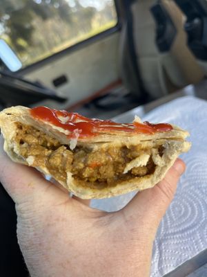 Vegetable curry pie  at La Panella in Preston