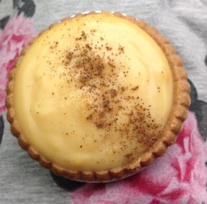 Custard tart at La Panella in Preston