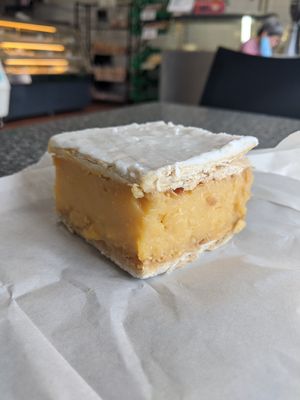 Vegan custard slice :D at La Panella in Preston