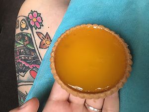 Lemon tart at La Panella in Preston