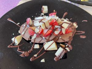 Gluten-free pancakes at Ol-Lin Vegan in Ajijic