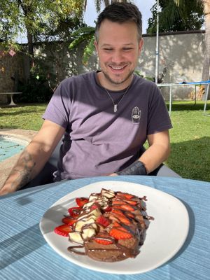 The pancakes   at Ol-Lin Vegan in Ajijic