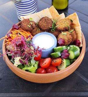 Mediterranean Bowl was super fresh and delicious! at Ol-Lin Vegan in Ajijic