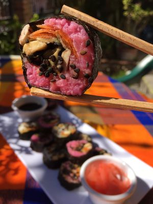 Sushi lover  at Ol-Lin Vegan in Ajijic