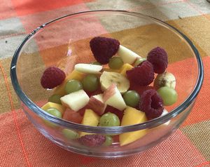 Fresh Fruits - Apple, Mango, Grapes, Raspberries, Banana at Ol-Lin Vegan in Ajijic