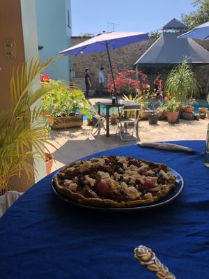 Pizza at Ol-Lin Vegan in Ajijic