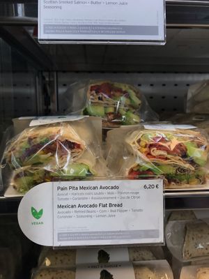 Mexican Avocado Flat Bread at Pret a Manger - Lafayette Gourmet Haussmann in Paris