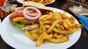 "To the cheese and beyond" burger. at HD Diner - Chatelet in Paris