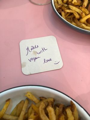 cute note! at HD Diner - Chatelet in Paris