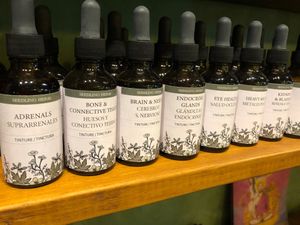 Herbal tinctures  at Seedling in Tulum