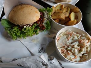 Burger at Krowarzywa in Wroclaw