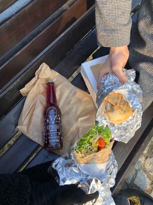 Kebab and Tempe  at Krowarzywa in Wroclaw