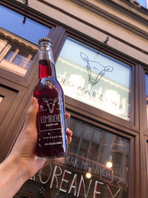 Kombucha jagody asai at Krowarzywa in Wroclaw