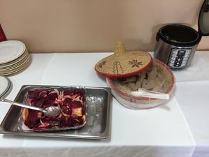 Engira and rice at Addis Ababa in Rochester