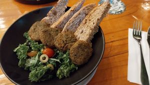 Falafel plate at Selina in Bogota