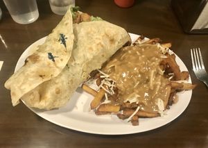 Chick’n Caesar Wrap & Poutine at The Hogtown Vegan in Toronto